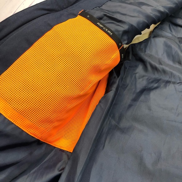 Rip Curl Anti Series Ridge Vest Jacket Fall Winter Washed Navy Tan - Picture 9 of 10
